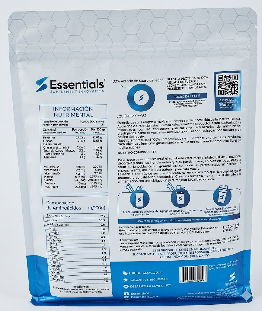 Proteína Isolate 5LB Essentials Chocolate Alta Proteína y Recuperación