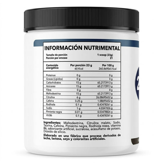 Boom 2.0 Pre-Entreno 500g Energía y Rendimiento para Entrenamiento