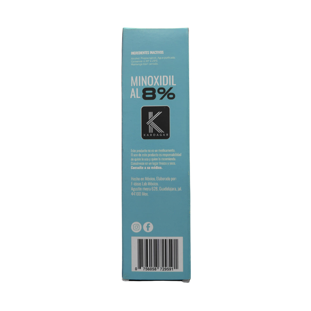 Minoxidil 8% 80ml Kardagar Cuidado Capilar