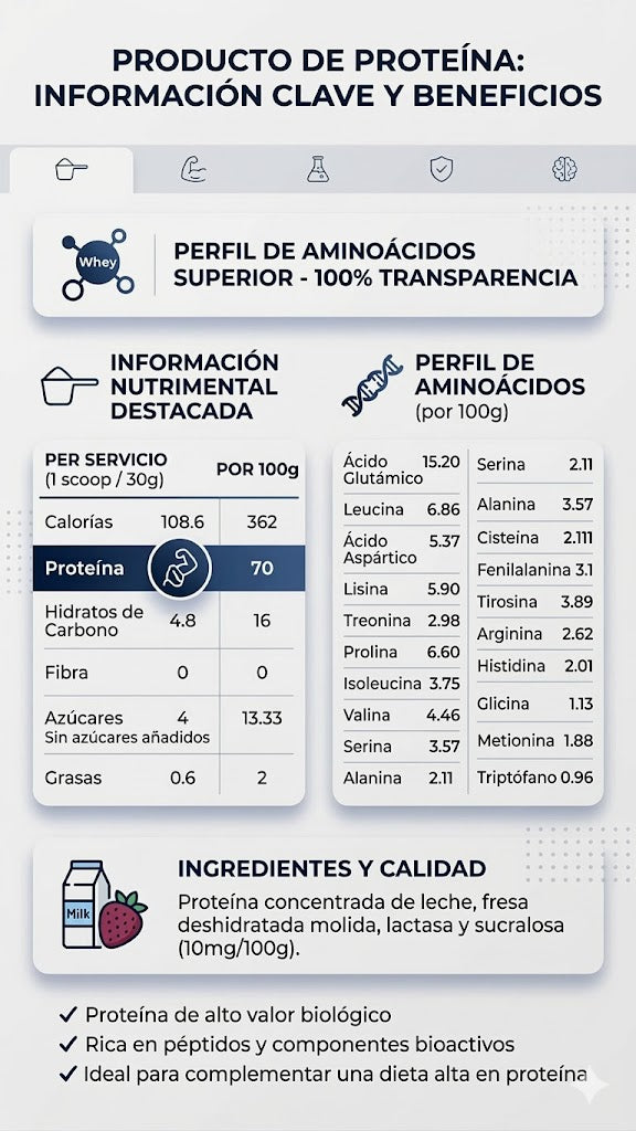 Whey Protein 4LB Essentials Fresa Proteína para Masa Muscular