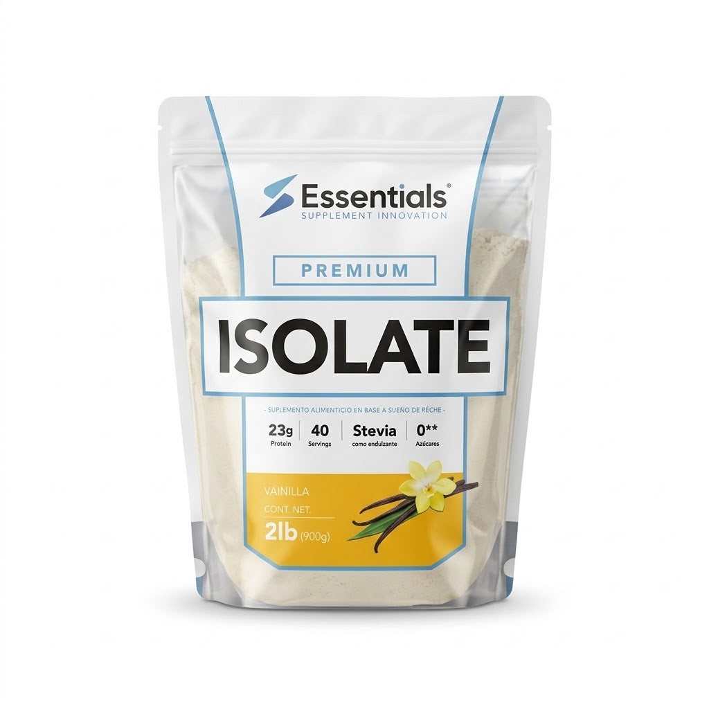 Proteína Isolate Premium 2LB Essentials  Alta Proteína y Recuperación