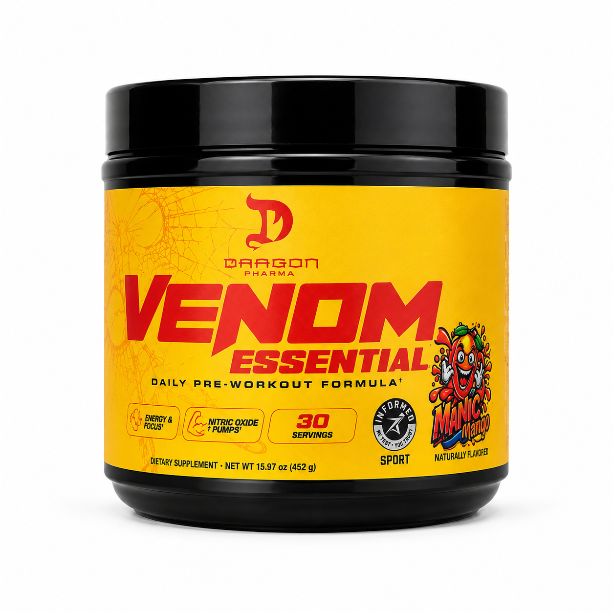 Venom Essential Pre-Entreno Dragon Pharma 455 g