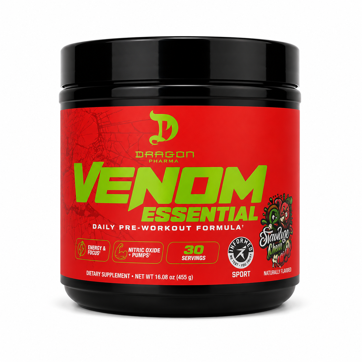 Venom Essential Pre-Entreno Dragon Pharma 455 g