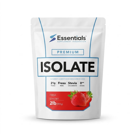 Proteína Isolate Premium 2LB Essentials  Alta Proteína y Recuperación