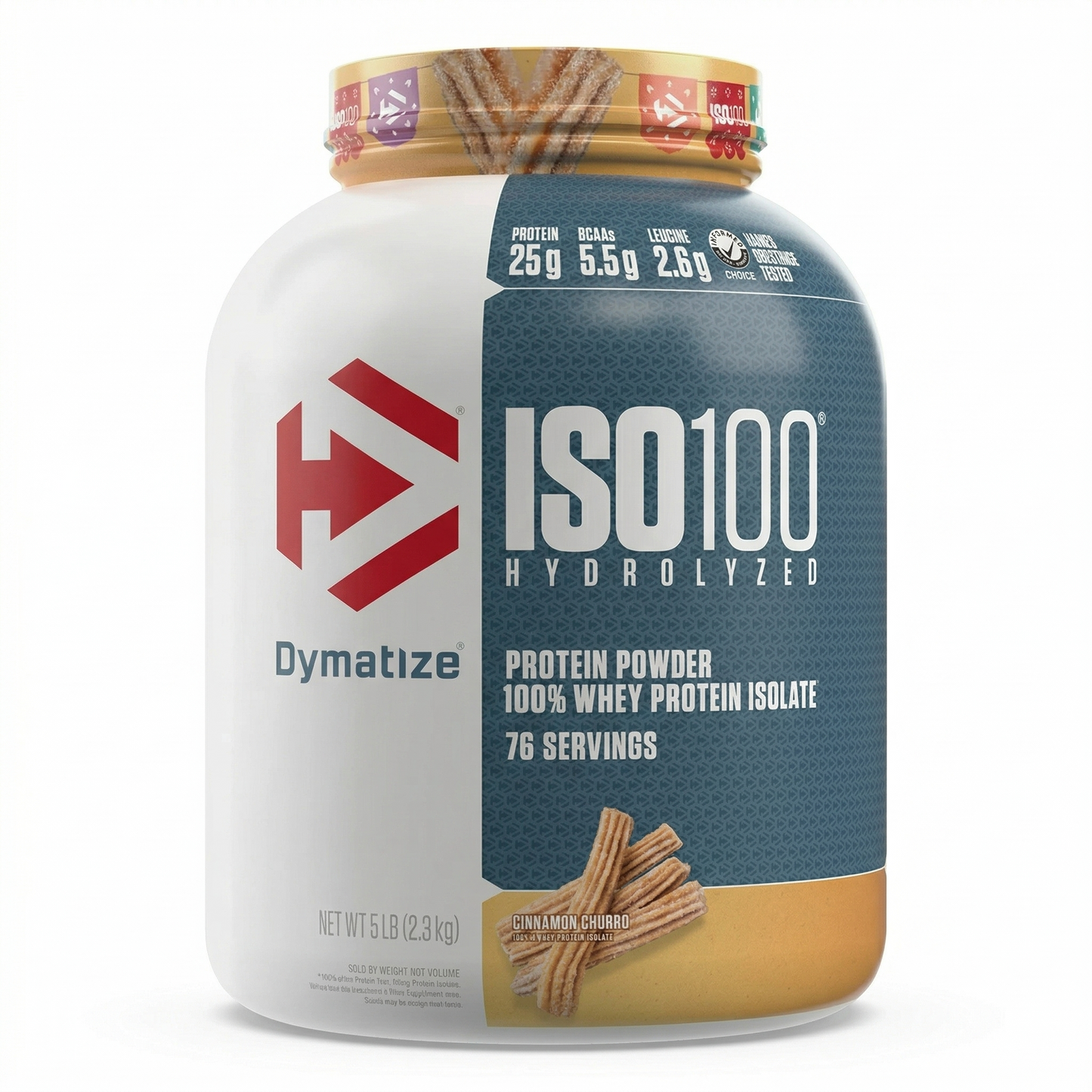 Proteína ISO100 Dymatize 5LB  Whey Isolate Premium  Varios Sabores