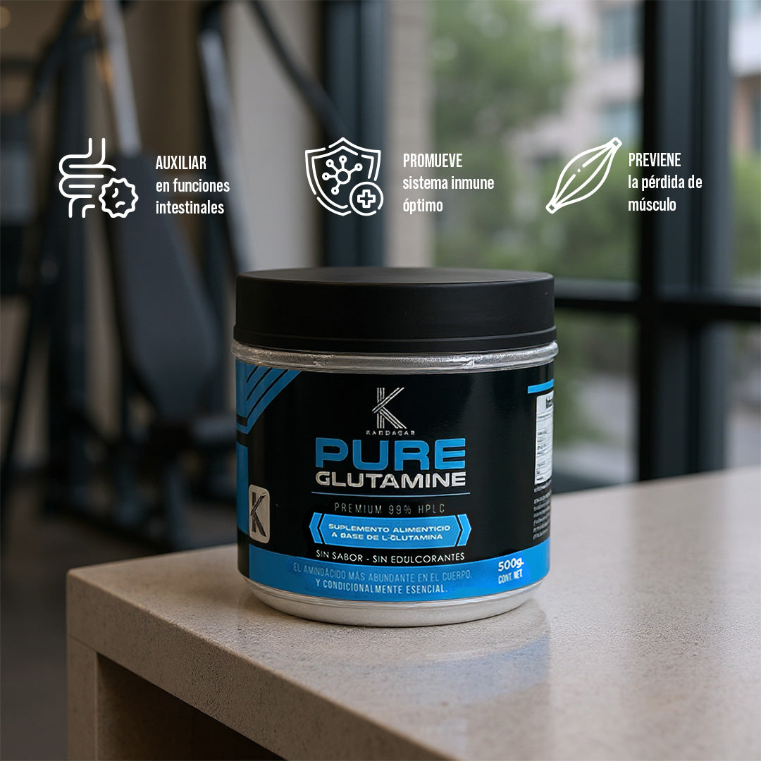 Pure Glutamine 500g Kardagar  Recuperación y Soporte Muscular