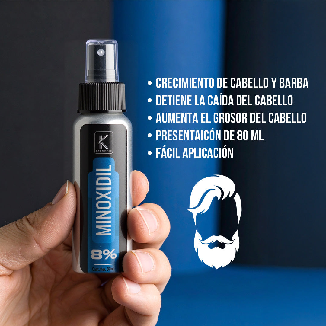 Minoxidil 8% 80ml Kardagar Cuidado Capilar