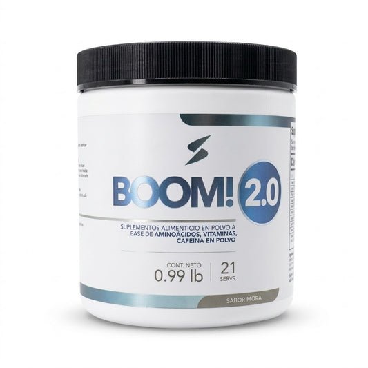 Boom 2.0 Pre-Entreno 500g Energía y Rendimiento para Entrenamiento