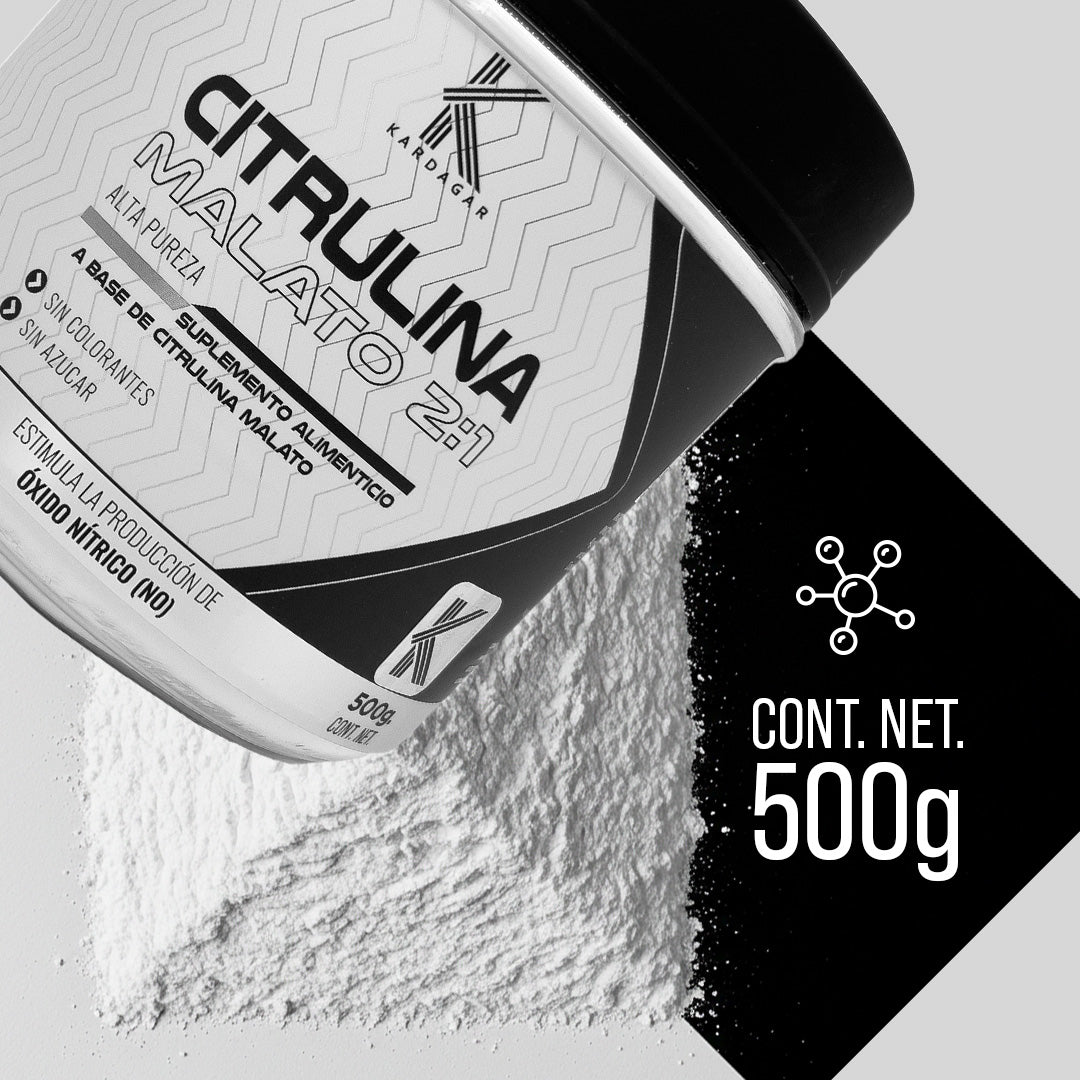 Citrulina Malato 2:1 500g Kardagar  Pre-Entreno y Bombeo Muscular