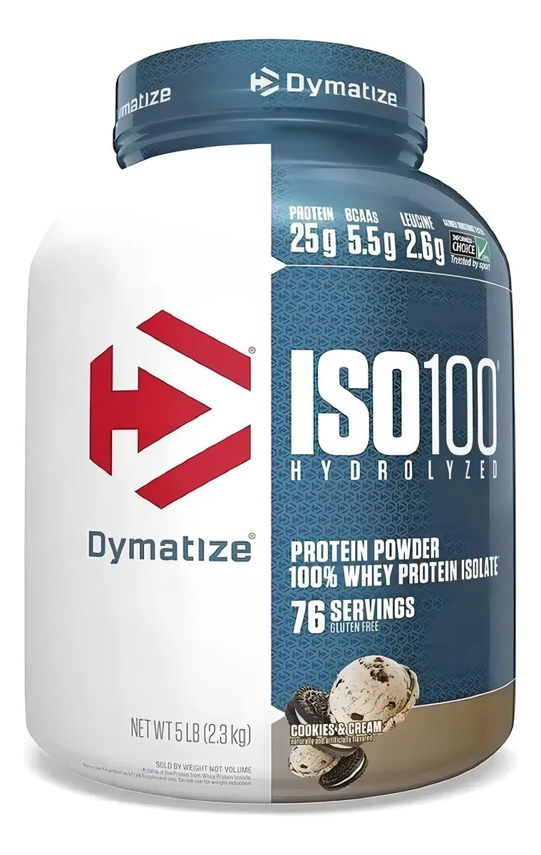 Proteína ISO100 Dymatize 5LB  Whey Isolate Premium  Varios Sabores