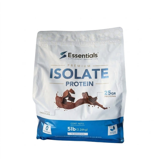 Proteína Isolate 5LB Essentials Chocolate  Alta Proteína y Recuperación