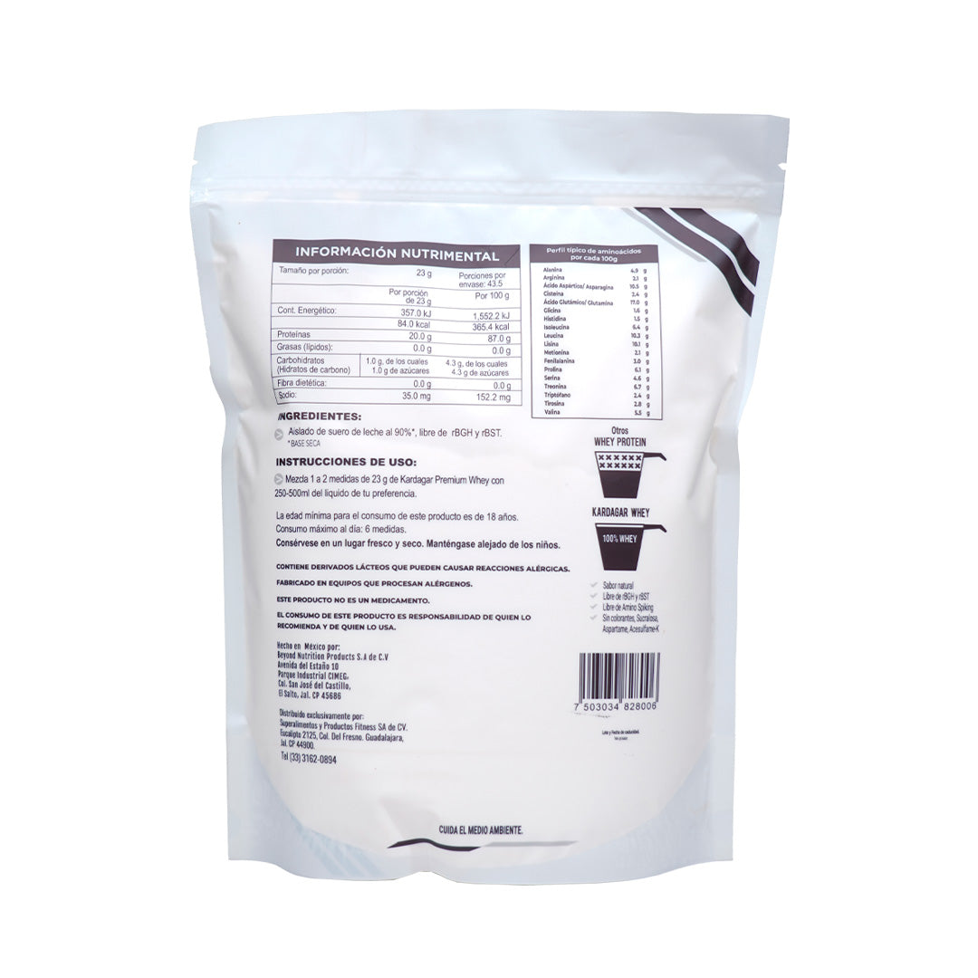 Premium Whey Protein Zero MX 1kg Kardagar  Alta Calidad y Recuperación